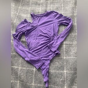 Women's Purple Long Sleeve bodysuit